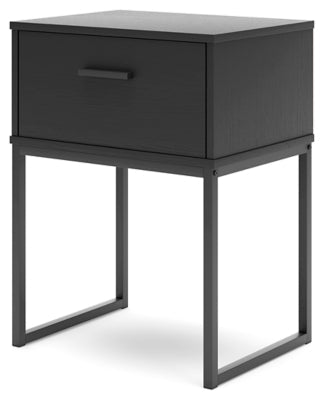Socalle Nightstand - Black Accent Nightstand modern furniture Contempo Furniture
