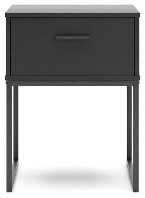 Socalle Nightstand - Black Accent Nightstand modern furniture Contempo Furniture