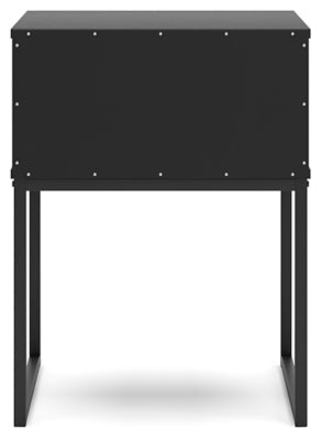 Socalle Nightstand - Black Accent Nightstand modern furniture Contempo Furniture