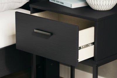 Socalle Nightstand - Black Accent Nightstand modern furniture Contempo Furniture