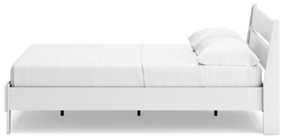 Socalle Queen Panel Platform Bed - White Panel Bed modern furniture Contempo Furniture