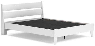 Socalle Queen Panel Platform Bed - White Panel Bed modern furniture Contempo Furniture
