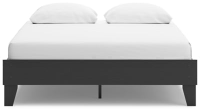 Socalle Queen Platform Bed - Black Platform Bed modern furniture Contempo Furniture