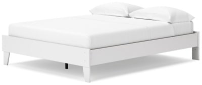 Socalle Queen Platform Bed - White Platform Bed modern furniture Contempo Furniture