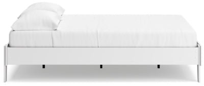 Socalle Queen Platform Bed - White Platform Bed modern furniture Contempo Furniture
