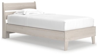 Socalle Twin Panel Platform Bed - Beige Platform Bed modern furniture Contempo Furniture