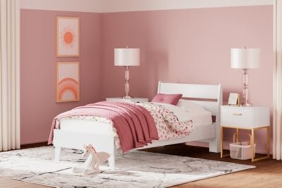 Socalle Twin Panel Platform Bed - White Panel Bed modern furniture Contempo Furniture