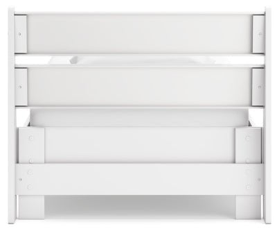 Socalle Twin Panel Platform Bed - White Panel Bed modern furniture Contempo Furniture
