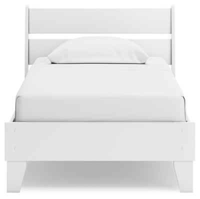 Socalle Twin Panel Platform Bed - White Panel Bed modern furniture Contempo Furniture