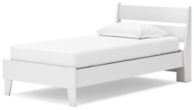Socalle Twin Panel Platform Bed - White Panel Bed modern furniture Contempo Furniture