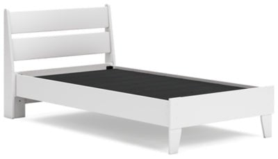 Socalle Twin Panel Platform Bed - White Panel Bed modern furniture Contempo Furniture