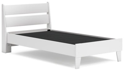 Socalle Twin Panel Platform Bed - White Panel Bed modern furniture Contempo Furniture