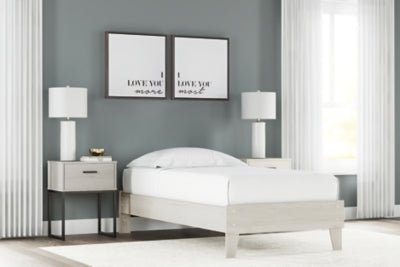 Socalle Twin Platform Bed - Beige Platform Bed modern furniture Contempo Furniture