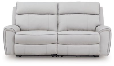 Social Pointe 2 - Piece Reclining Loveseat - Gray Reclining Loveseat modern furniture Contempo Furniture