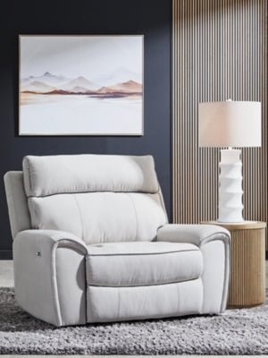Social Pointe Power Recliner - Gray Reclining Chair modern furniture Contempo Furniture