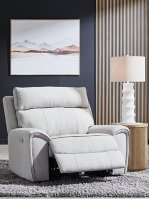 Social Pointe Power Recliner - Gray Reclining Chair modern furniture Contempo Furniture