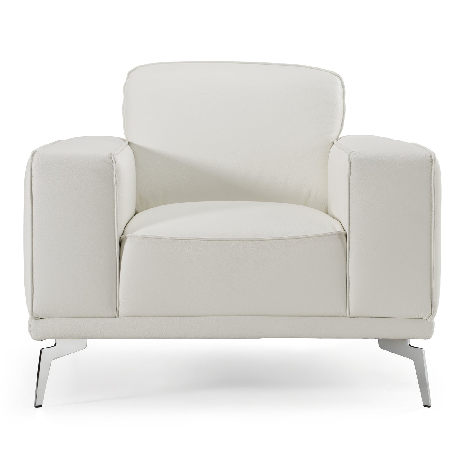 Soho - Contemporary Italian White Leather Armchair