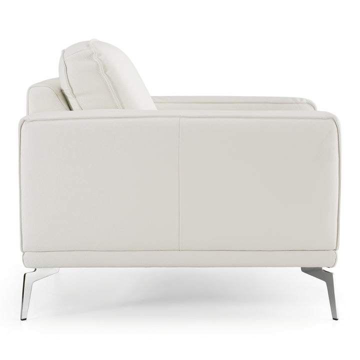 Soho - Contemporary Italian White Leather Armchair