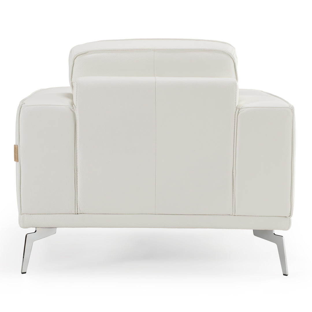 Soho - Contemporary Italian White Leather Armchair