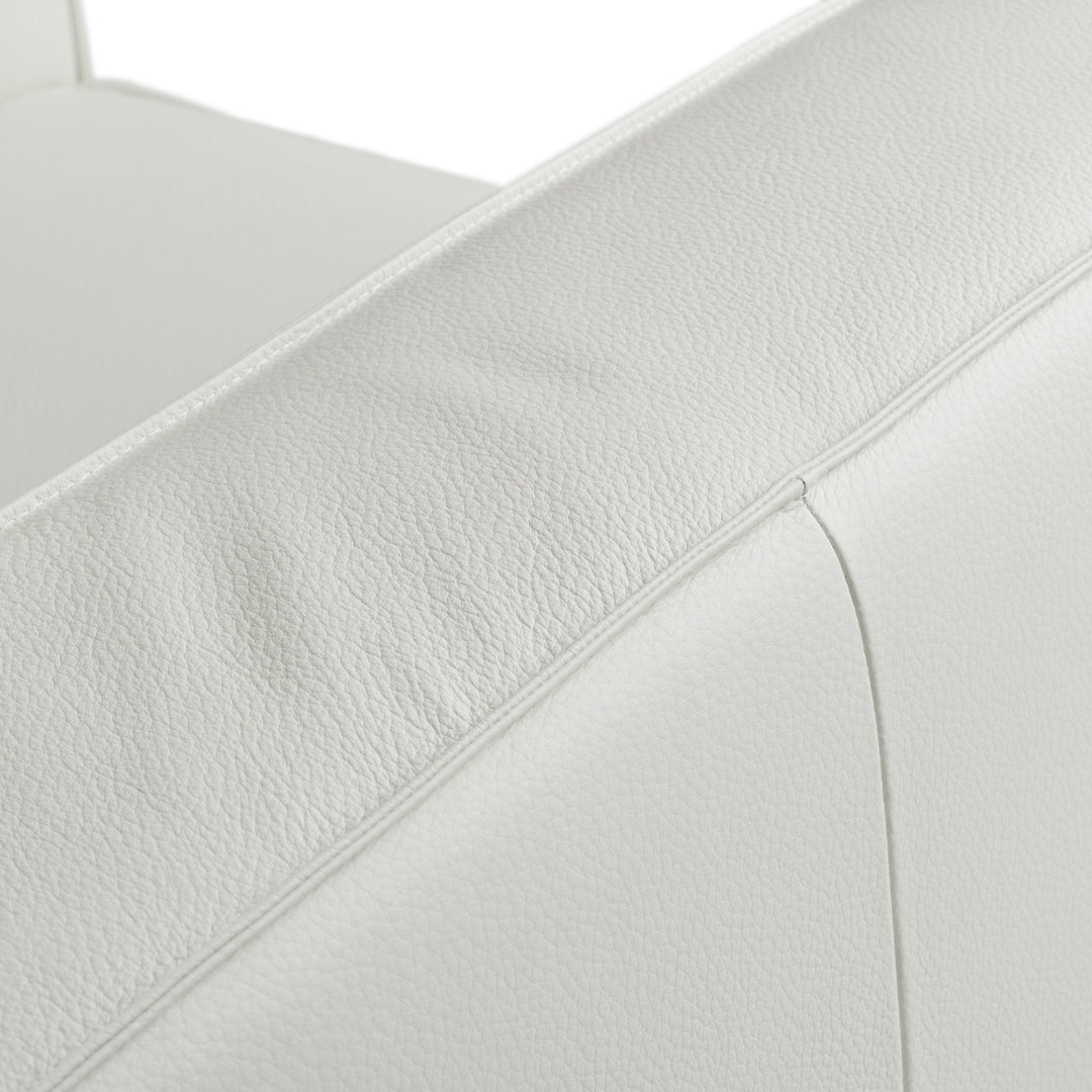 Soho - Contemporary Italian White Leather Armchair