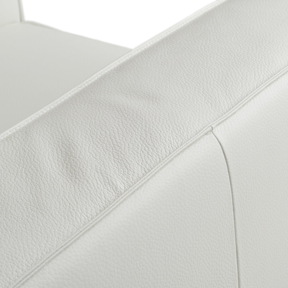 Soho - Contemporary Italian White Leather Armchair - View 6
