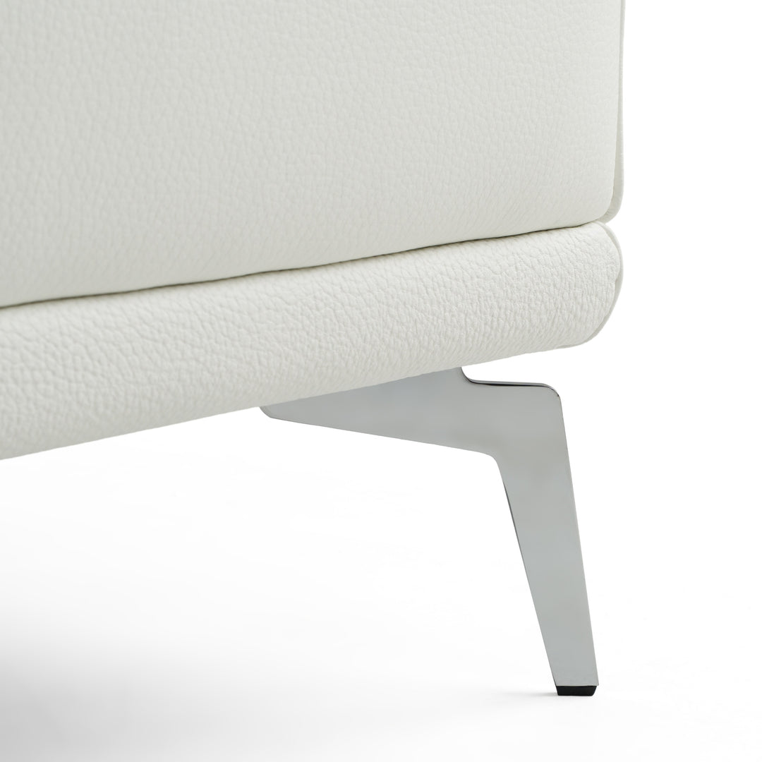 Soho - Contemporary Italian White Leather Armchair
