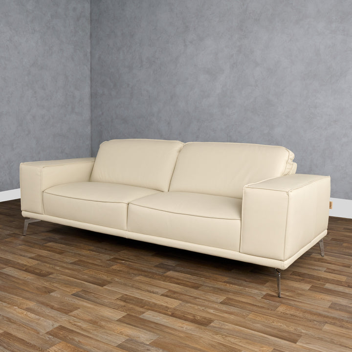 Soho - Italian Off White Leather Sofa