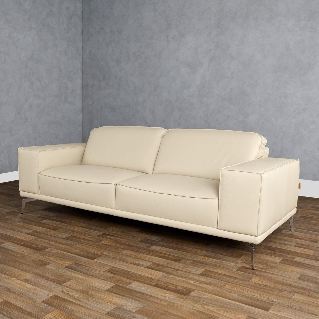 Soho - Italian Off White Leather Sofa