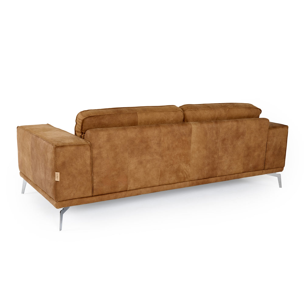 Soho - Italian Vintage Cognac Leather Sofa - View 5