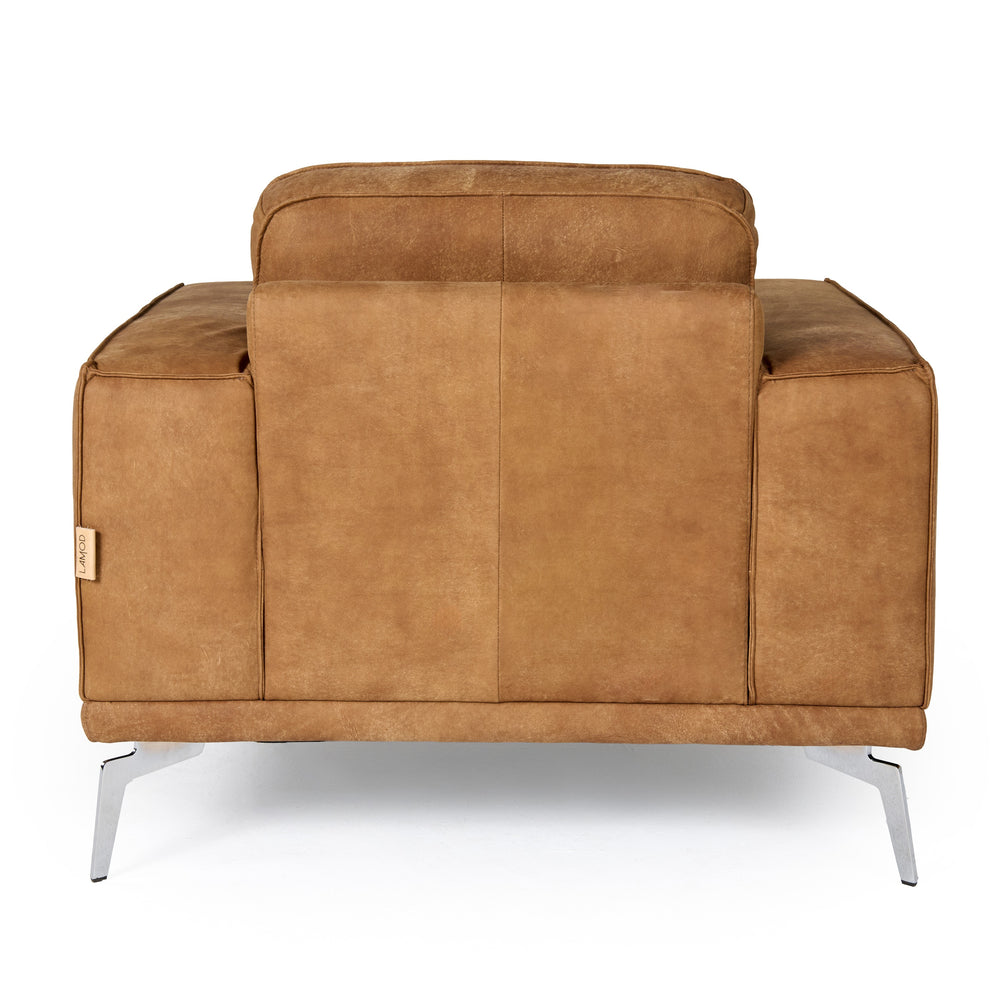 Soho - Italian Cognac Leather Armchair - View 4