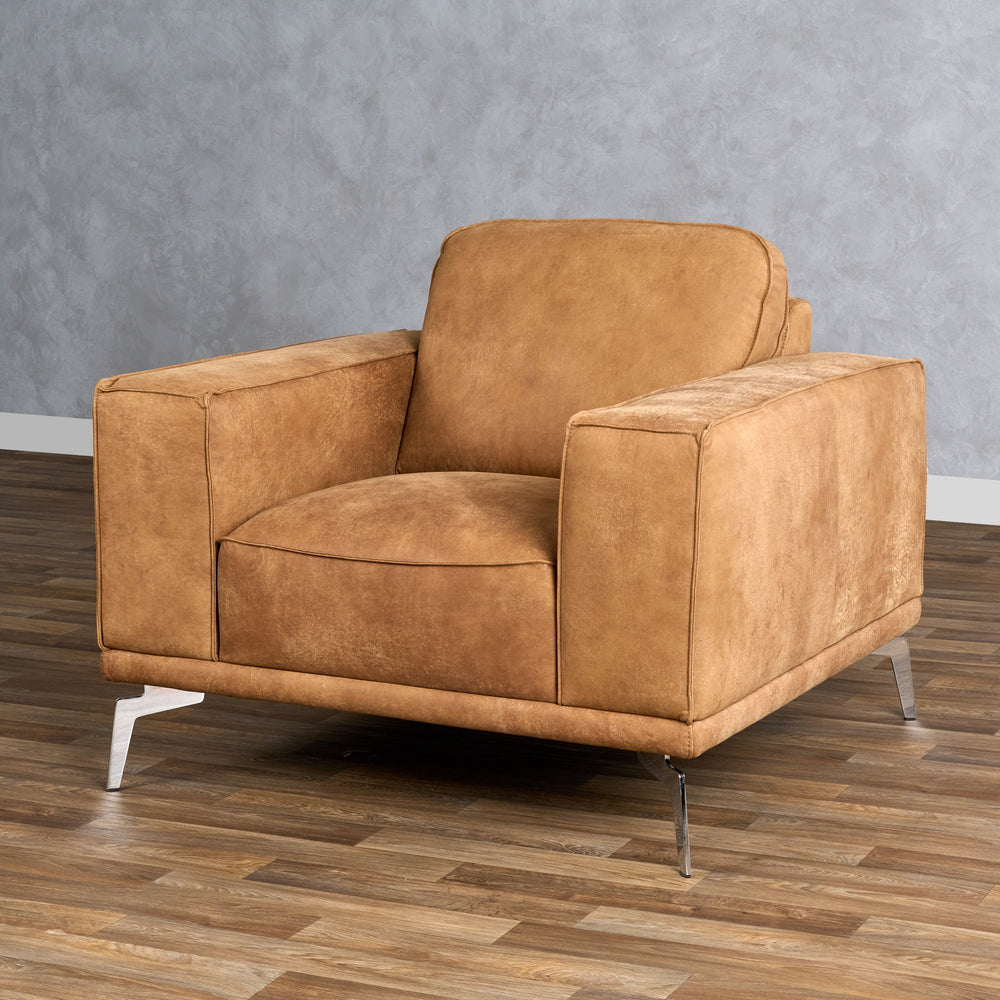 Soho - Italian Cognac Leather Armchair - View 2
