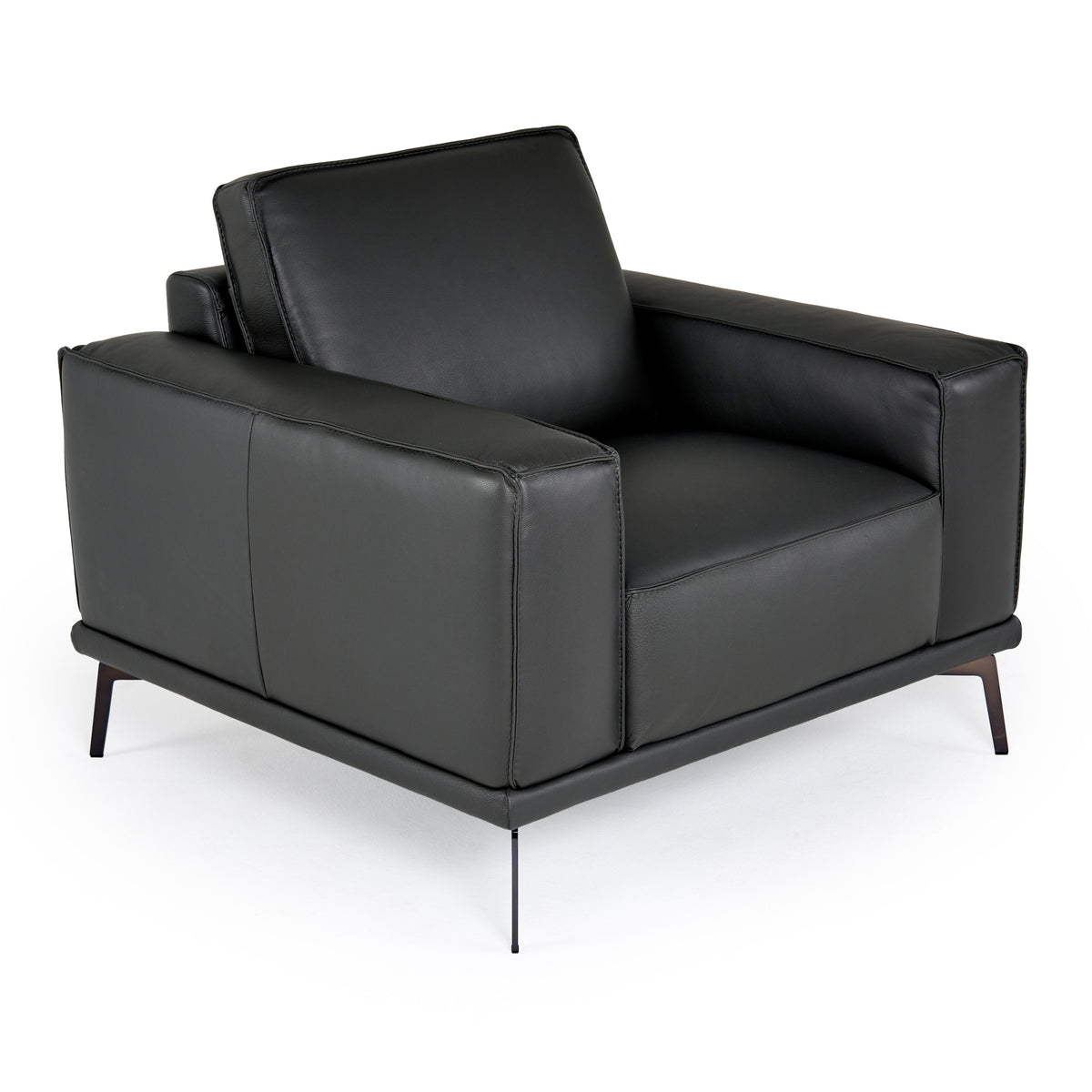 Soho - Italian Grey Leather Armchair