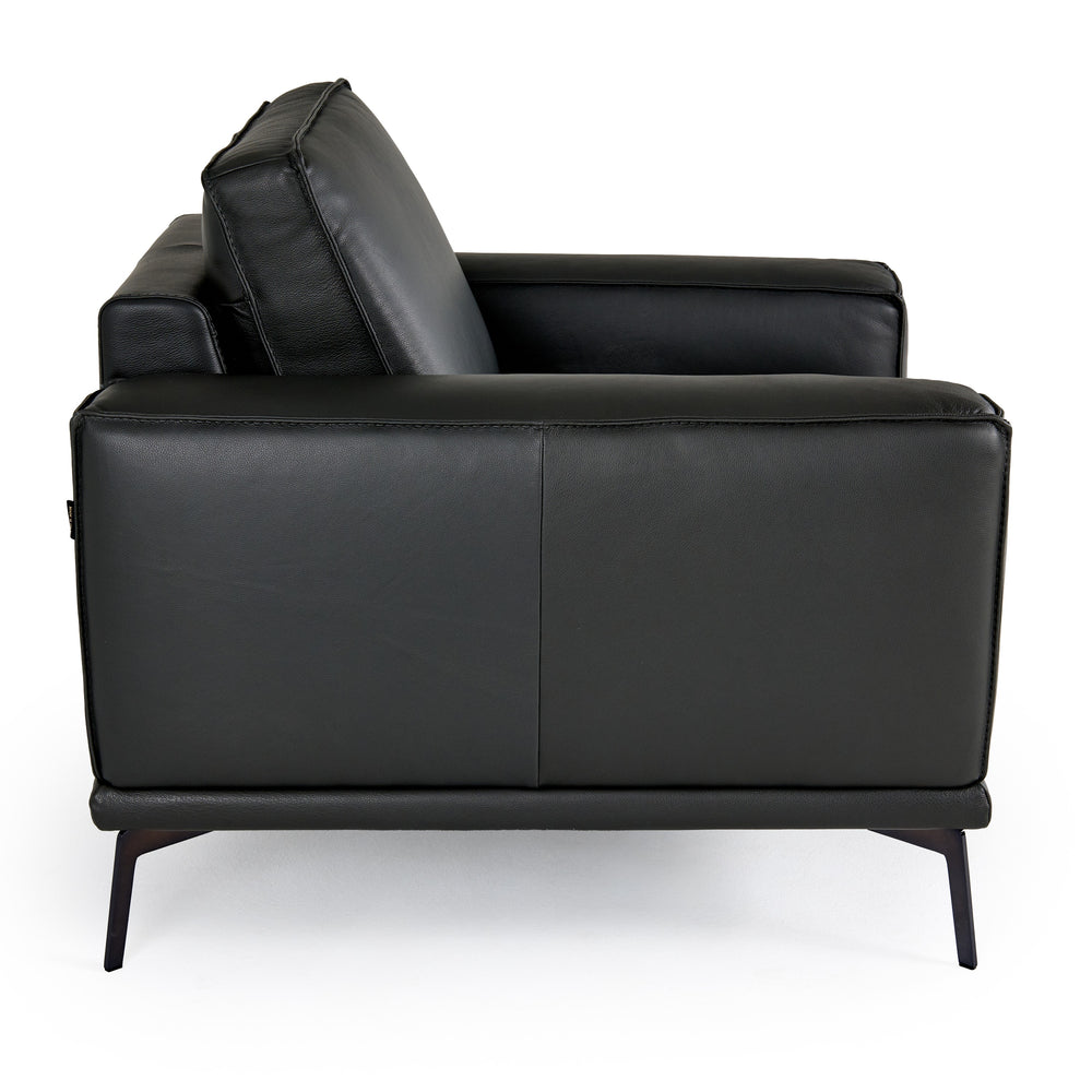 Soho - Italian Grey Leather Armchair