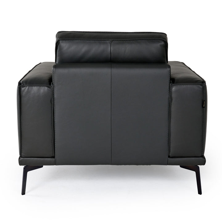 Soho - Italian Grey Leather Armchair