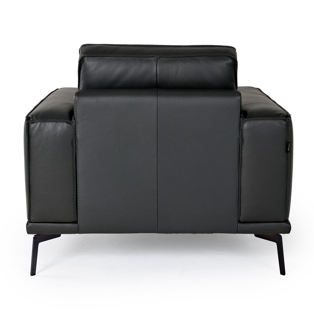 Soho - Italian Grey Leather Armchair