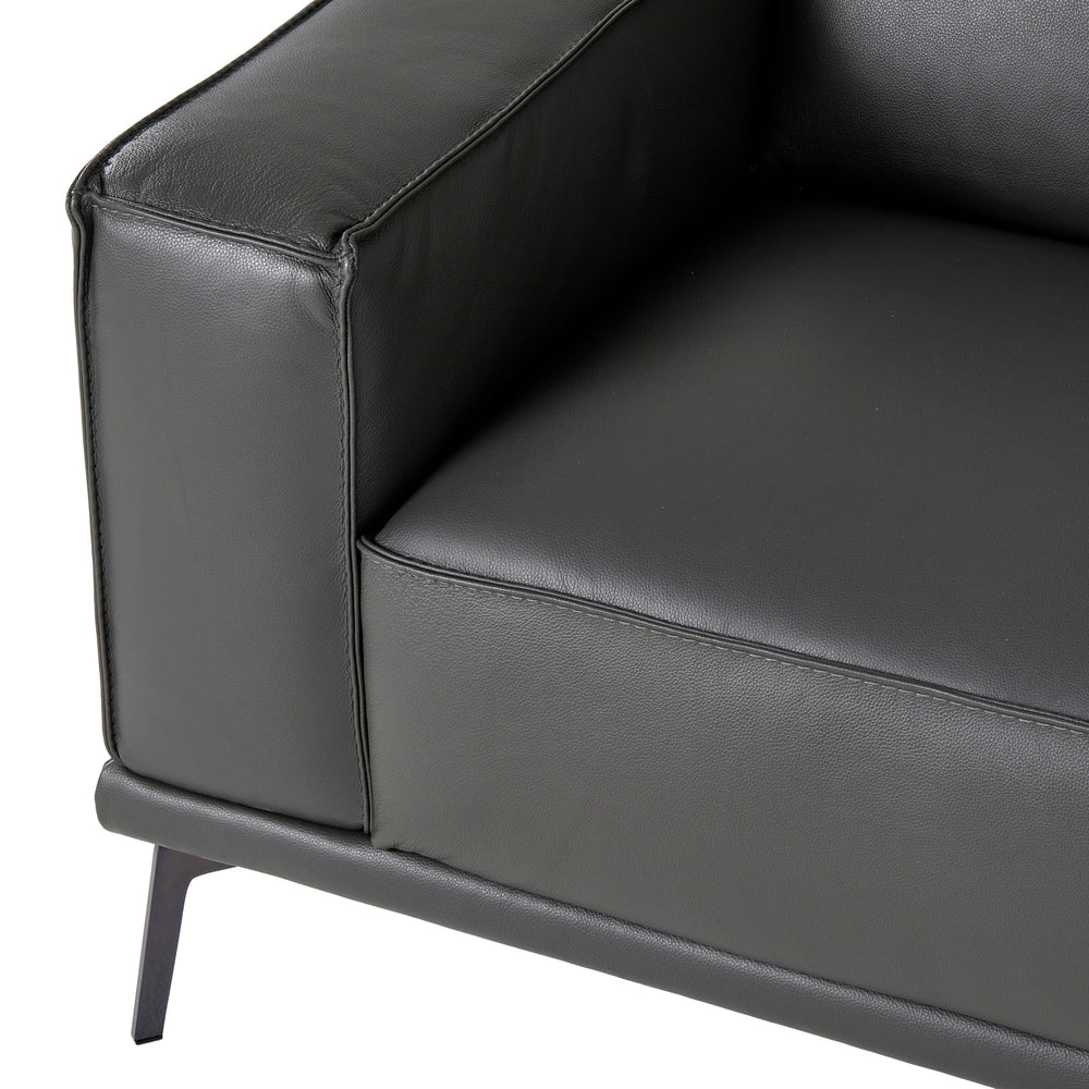 Soho - Italian Grey Leather Armchair