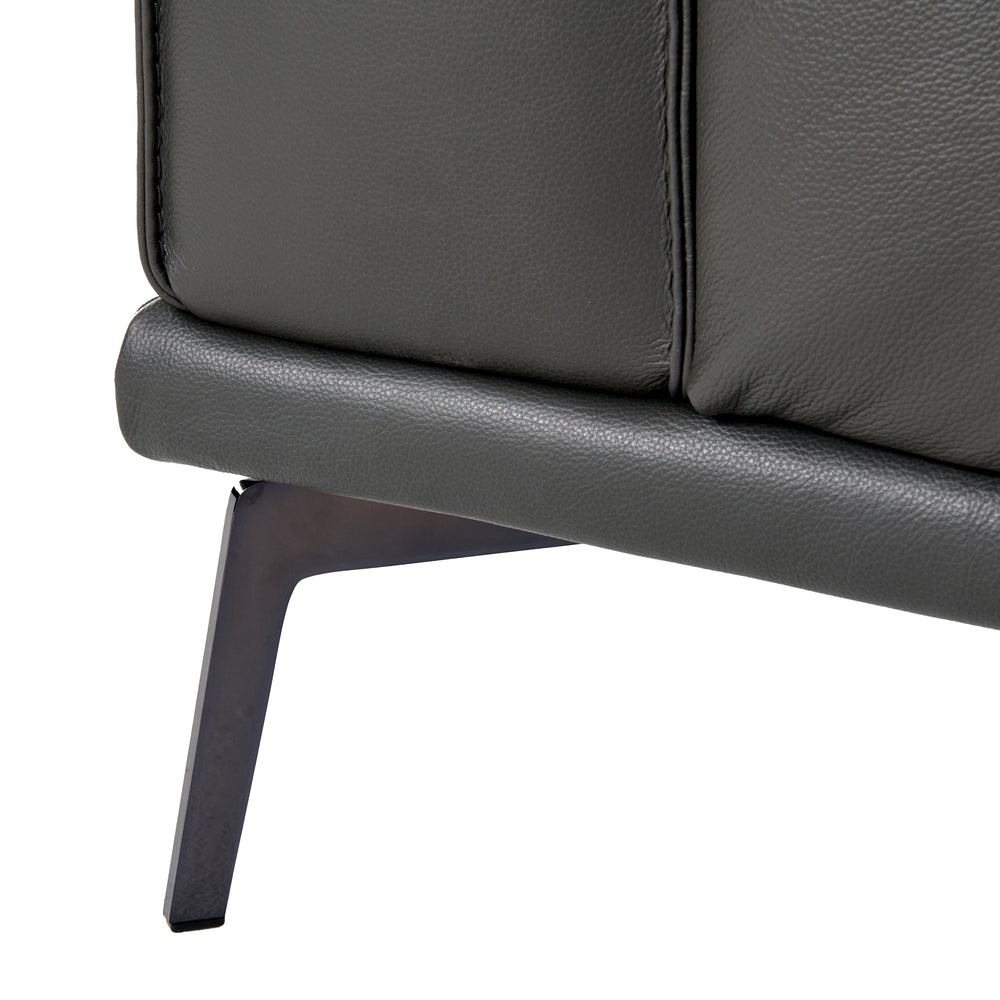 Soho - Italian Grey Leather Armchair