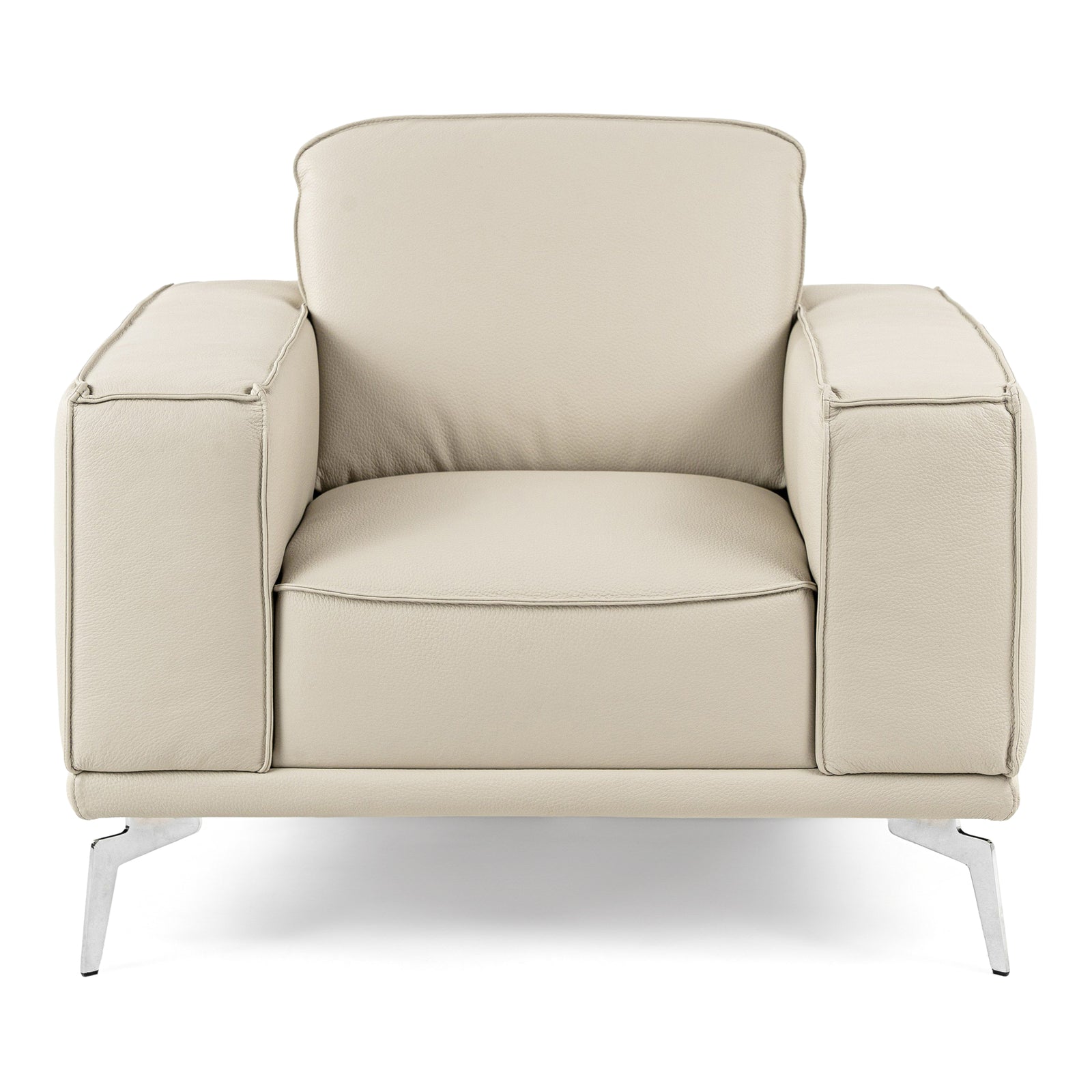 Soho - Italian Grey Oyster Leather Armchair