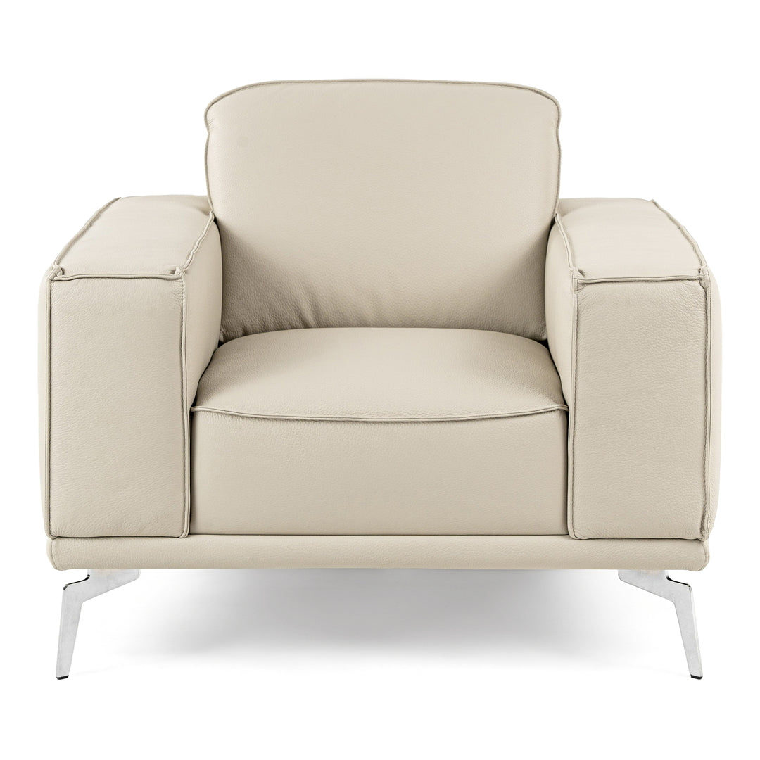 Soho - Italian Grey Oyster Leather Armchair