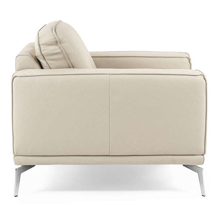 Soho - Italian Grey Oyster Leather Armchair