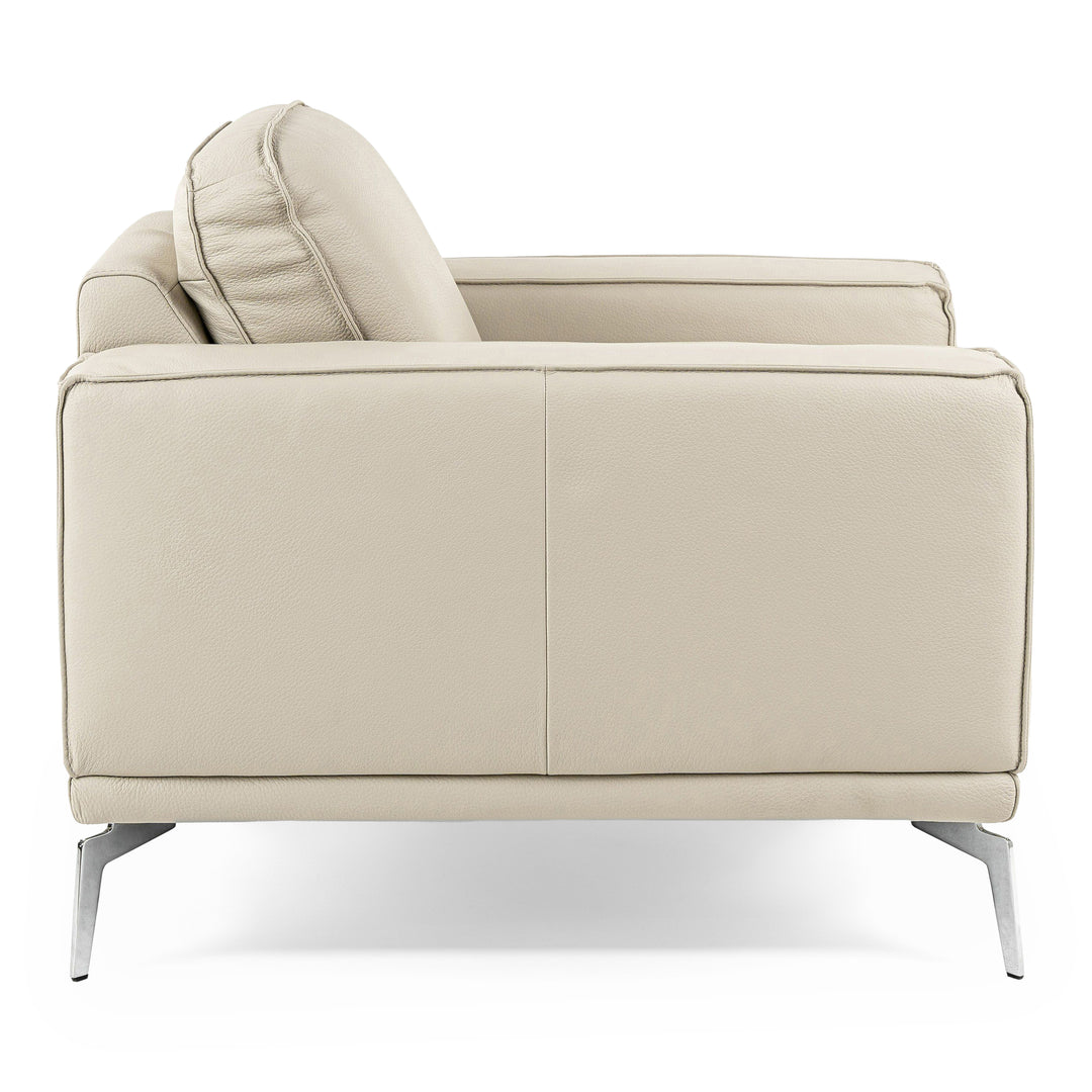 Soho - Italian Grey Oyster Leather Armchair