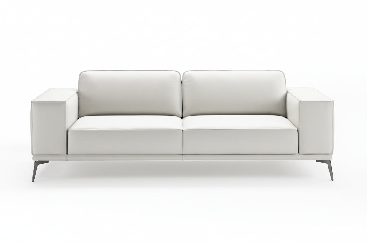 Soho - Contemporary Italian White Leather Sofa