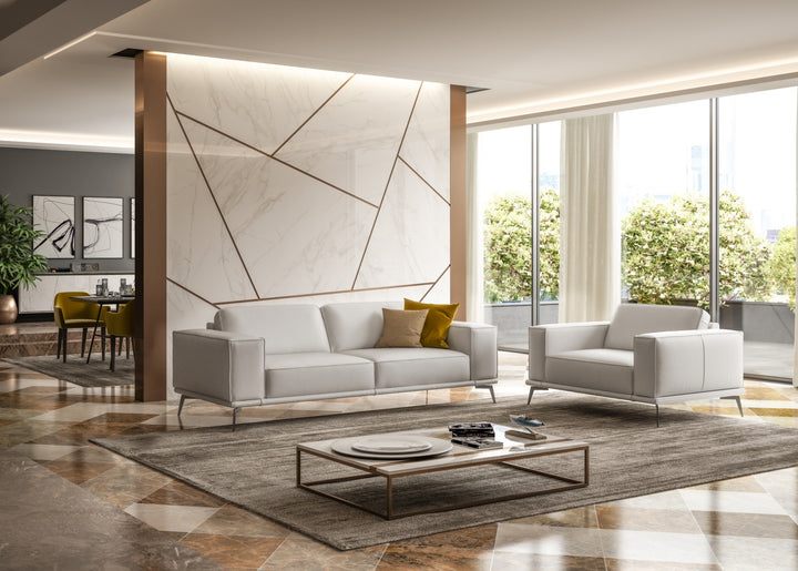 Soho - Contemporary Italian White Leather Sofa