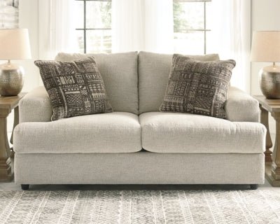 Soletren Loveseat - Beige Stationary Loveseat modern furniture Contempo Furniture