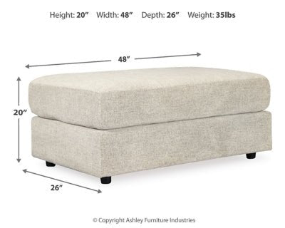 Soletren Oversized Ottoman - Beige Accent Ottoman modern furniture Contempo Furniture