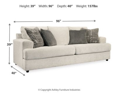 Soletren Sofa - Beige Stationary Sofa modern furniture Contempo Furniture