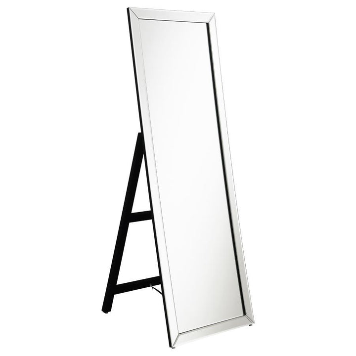 Soline - Framed Standing Floor Mirror - Silver Floor Mirror modern furniture Contempo Furniture