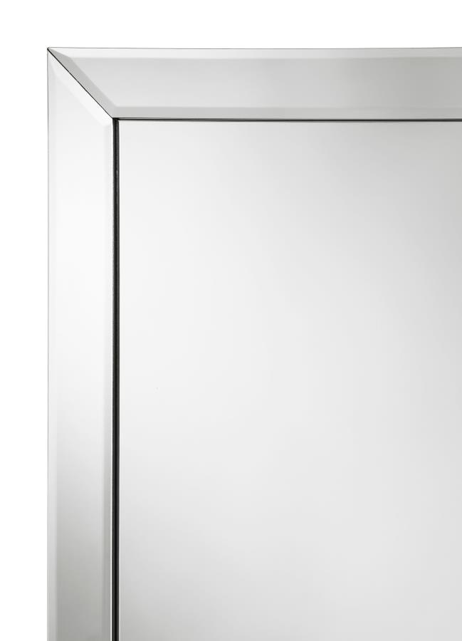 Soline - Framed Standing Floor Mirror - Silver Floor Mirror modern furniture Contempo Furniture