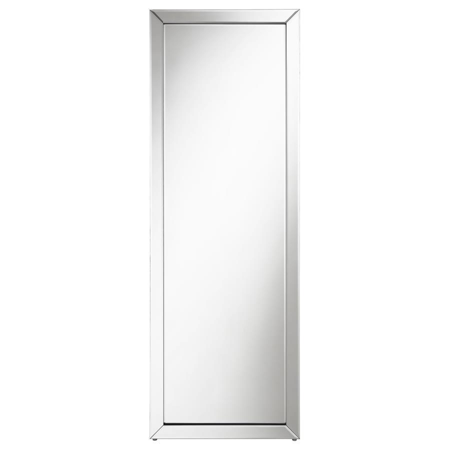 Soline - Framed Standing Floor Mirror - Silver Floor Mirror modern furniture Contempo Furniture