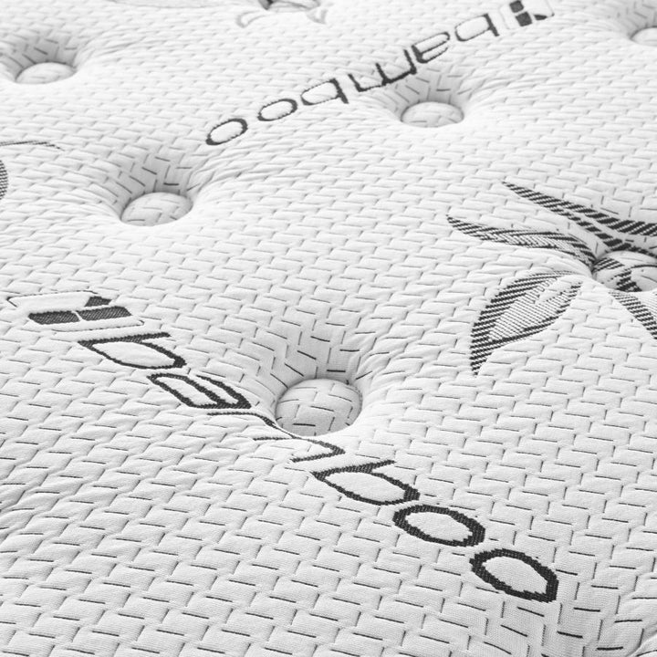 Sommet - Eastern King Bamboo Euro Top Foam Hybrid Mattress - White Hybrid Mattresses modern furniture Contempo Furniture